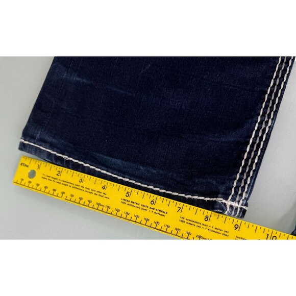 Rock Revival Jacklyn Boot Jeans Women's 32 Embellished Pockets Thick Stitch Y2K - Picture 8 of 12